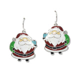 108038, CHRISTMAS SANTA CLAUS DANGLE EARRING
