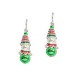 108040, CHRISTMAS JINGLE BELL DANGLE EARRING