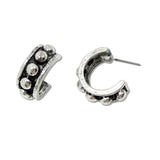 108413, WESTERN BALL TEXTURED HOOP EARRING