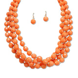 108485, AGATE BEADED MULTI LAYERED NECKLACE