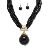 108368, BOLD PEARL CHARM  PEARL STRAND NECKLACE