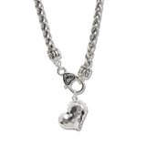 107883, FILIGREE HEART CHARM NECKLACE