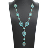 107889, WESTERN TURQUOISE STONE ACCENT LONG NECKLACE