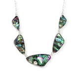 107169, GEOMETRIC ABALONE STATEMENT NECKLACE