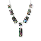 107168, RECTANGULAR ABALONE STATEMENT NECKLACE
