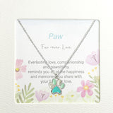 108415, PAW SEA GLASS ACCENT PENDANT NECKLACE