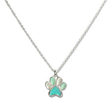 108415, PAW SEA GLASS ACCENT PENDANT NECKLACE