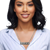 108431, WESTERN BALL TEXTURED BAR NECKLACE