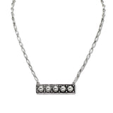 108431, WESTERN BALL TEXTURED BAR NECKLACE