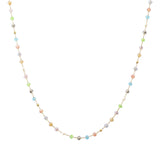 107342, DAINTY GLASS BEADED NECKLACE