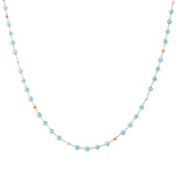 107342, DAINTY GLASS BEADED NECKLACE
