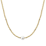 107520, PEARL ACCENT NUGGET BEADED NECKLACE