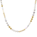 107757, AGATE STONE WITH WOOD BEADED NECKLACE