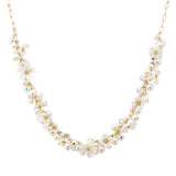 107347, FLOWER PEARL CLUSTER NECKLACE