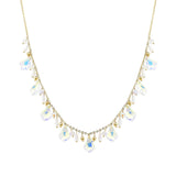 108638, GEOMETRIC CRYSTAL GLASS CHARM NECKLACE