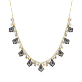 108638, GEOMETRIC CRYSTAL GLASS CHARM NECKLACE