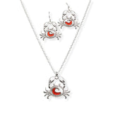 107146, CRAB ENAMEL CRYSTAL RHINESTONE ACCENT PENDANT NECKLACE