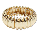 108079, GEOMETRIC SHAPED METAL STRETCH BRACELET