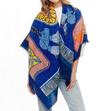 91592, TASSEL PRINT SQUARE SCARF