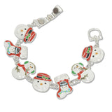 108009, CHRISTMAS THEMED SNOWMAN MAGNETIC BRACELET