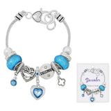108675, BIRTH MONTH BIRTHSTONE BEAD CHARM BRACELET