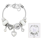 108675, BIRTH MONTH BIRTHSTONE BEAD CHARM BRACELET