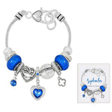 108675, BIRTH MONTH BIRTHSTONE BEAD CHARM BRACELET