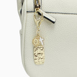 107185, COMPASS CROSS HAMMERED DOG TAG MULTI BAG CHARM KEYCHAIN