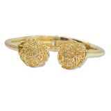 108396, WIRED BALL ACCENT OPEN CUFF BANGLE BRACELET