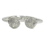 108396, WIRED BALL ACCENT OPEN CUFF BANGLE BRACELET