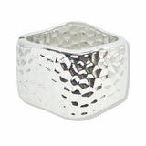 107683, HAMMERED TEXTURE OPEN BANGLE BRACELET