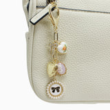 107183, BOW CAMEO ROSE HEART MULTI BAG CHARM KEYCHAIN