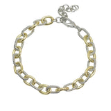 108125, 14K GOLD PLATED DESIGNER INSPIRED CHAIN BRACELET