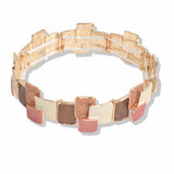 107384, GEOMETRIC ENAMEL ACCENT STRETCH BRACELET