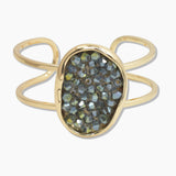 107431, DRUZY GLASS BEADED CUFF BRACELET