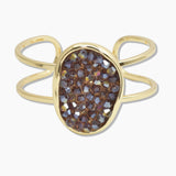 107431, DRUZY GLASS BEADED CUFF BRACELET