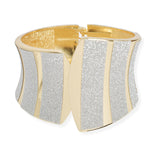 107222, GEOMETRIC GLITTER ACCENT BANGLE BRACELET