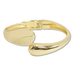 108088, TEARDROP SHAPE METAL OPEN BANGLE BRACELET