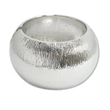 108093, ROUND TEXTURED METAL OPEN BANGLE BRACELET