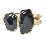 108381, GEOMETRIC CELLULOID ACETATE OPEN BANGLE BRACELET