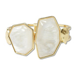 108381, GEOMETRIC CELLULOID ACETATE OPEN BANGLE BRACELET