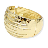 107285, CUTOUT ACCENT METAL OPEN BANGLE BRACELET