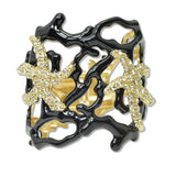 108642, OCEAN SEA LIFE STARFISH CORAL BRANCH HINGED BRACELET