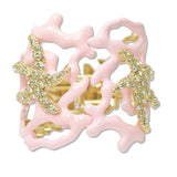 108642, OCEAN SEA LIFE STARFISH CORAL BRANCH HINGED BRACELET