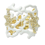 108642, OCEAN SEA LIFE STARFISH CORAL BRANCH HINGED BRACELET