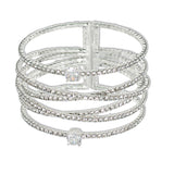 107925, PAVE CRYSTAL RHINESTONE STRETCH CUFF BRACELET