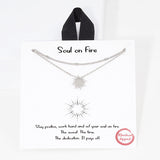 108519, SOUL ON FIRE DAINTY SUN LAYERED NECKLACE