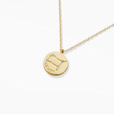 97919, GOLD DIPPED, "GEMINI" DAINTY CUBIC ZIRCONIA CHARM PENDANT NECKLACE