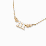 97918, GOLD DIPPED, "111" ANGEL NUMBER DAINTY NECKLACE