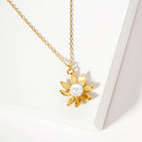 107236, LIFE SPIRITS PEARL FLOWER CHARM NECKLACE
